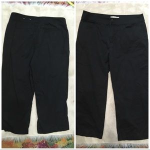 Christopher & Banks Black Chino Capris 6